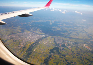 機内から見える景色